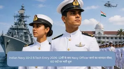Indian Navy 10+2 B.Tech Entry 2026 12वीं के बाद Navy Officer बनने का शानदार मौका, 60 पदों पर भर्ती शुरू